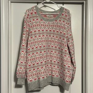 LOFT Heart Sweater sz 16/18